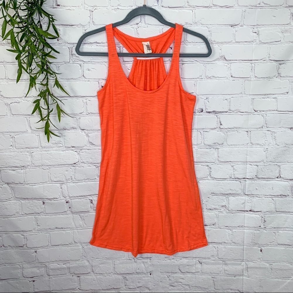 Francesca's bright coral racerback tank small‎